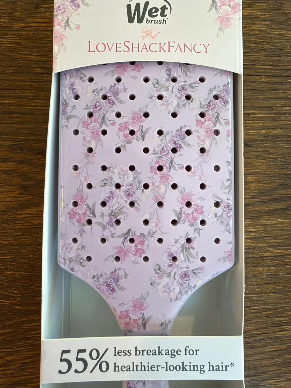 New in box LoveShackFancy x Target Wet Brush Floral Lavender Paddle Detangler